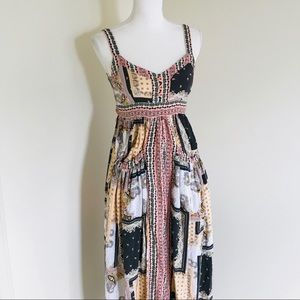 Matilda Jane Black Pink Cream Patterned Maxi Dress